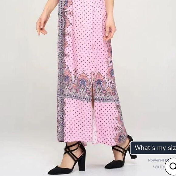 NEW Nordstrom Stitch Fix Renee C SURPLICE MAXI DRESS WITH SIDE SLIT Pink Small - Picture 4 of 4